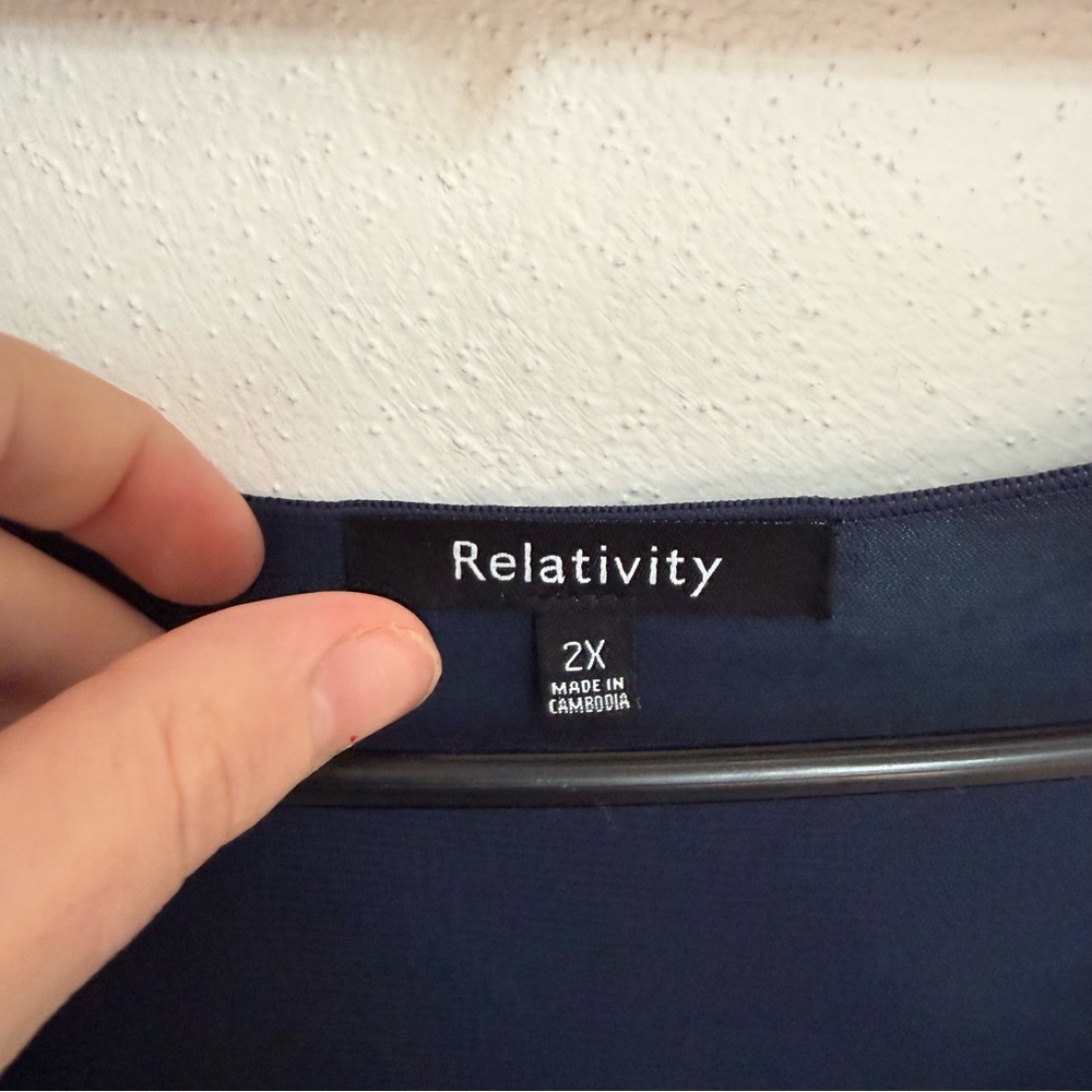 Relativity Sleeveless Blue Patterned Maxi Dress - image 8